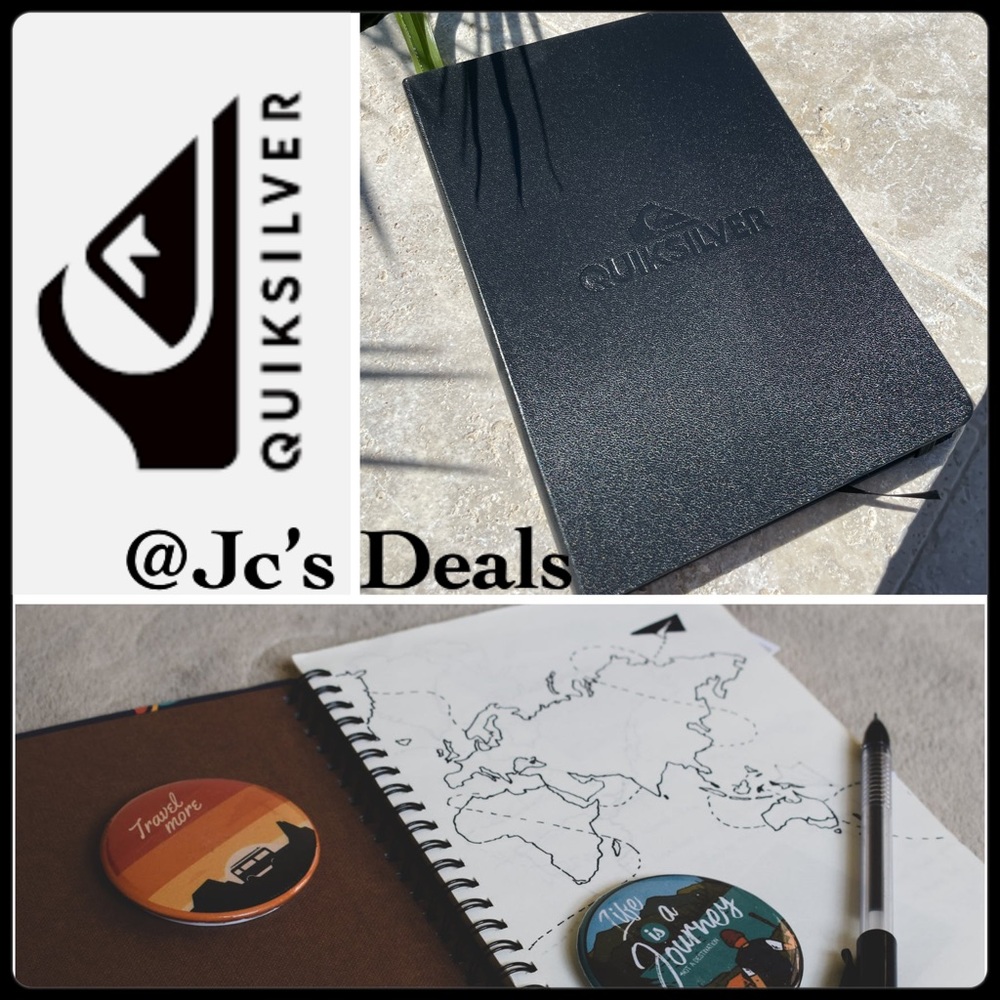 🔹 QUIKSILVER® hard cover notebook journal 🔹